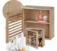 relaxdays Armoire murale étroite en noyer