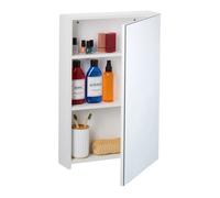 Relaxdays Armoire murale pour la salle de bain, 3 compartiments spacieux, H x L x P : 60,5 x 40 x 12 cm, blanche