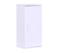 Relaxdays Armoire de Salle de Bain Suspendue, 2 Compartiments, H x L x P : 62 x 30 x 21 cm, étagère réglable, MDF Blanc