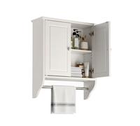 Relaxdays Armoire murale SDB avec porte-serviettes