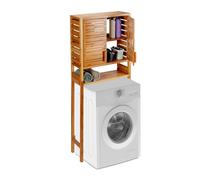 relaxdays Armoire pour lave-linge, 10024184_0 brun 1 étagère 66,0 x 26,0 x 164,5 cm