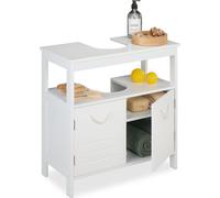 relaxdays Armoire sous lavabo avec poignées en corde