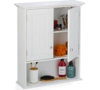 relaxdays Armoire suspendue blanche salle de bain