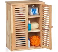 relaxdays Armoire suspendue étroite en noyer