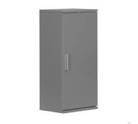 Relaxdays Armoire Suspendue Salle de Bain, 2 Compartiments, H x L x P : 62 x 30 x 21 cm, étagère réglable, MDF, Gris
