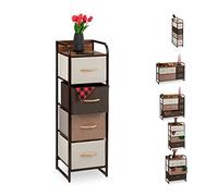 Armoires avec tiroirs, 4 à 7 compartiments, support, pliable, chambre, commode nuit, 99,5 x 31 x 31,5 cm brun