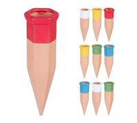 Relaxdays Arrosage en Terre Cuite, Lot de 10, HD 17,5x5,5x5 cm, intérieur (Chambre) et extérieur (Balcon), Multicolore