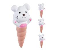 Relaxdays Arrosage en Terre Cuite, Lot de 4, 100 ML chacun, pour trésorts Verts, en Forme de Lapin, Multicolore