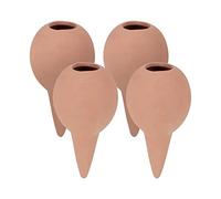 Relaxdays Arrosage en Terre Cuite, Lot de 4, H x D : 11,5 x 6 cm, intérieur (Chambre) et extérieur (Balcon), Marron
