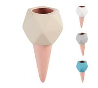 Relaxdays Arrosage en Terre Cuite, Lot de 4, H x D : 18,5 x 9 cm, intérieur (Chambre) et extérieur (Balcon), Multicolore