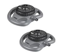 Relaxdays Arroseur de Jardin en Set 2, 8 Angles pulvérisation, Zone d’arrosage de 78 m², Plastique, Gris et Noir