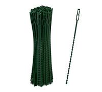 Relaxdays Attaches de Plantes, Lot de 200, 23 cm, Liens de Serrage réglables, réutilisables, Fixation Jardin, Vert