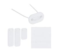 Relaxdays Attaches pour Brise-Vue, 52 pastilles avec Fils, kit de Fixation pour Pare-Soleil, Blanc