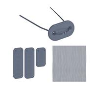 Relaxdays Attaches pour Brise-Vue, 52 pastilles avec Fils, kit de Fixation pour Pare-Soleil, Gris