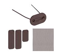 Relaxdays Attaches pour Brise-Vue, 52 pastilles avec Fils, kit de Fixation pour Pare-Soleil, Marron