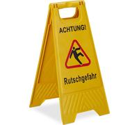 relaxdays Attention danger de glissade Panneau de signalisation