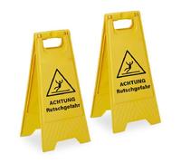 Relaxdays Attention sol glissant - Lot de 2