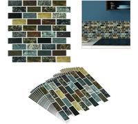 relaxdays Autocollants pour carrelage imitation pierre, lot de 10