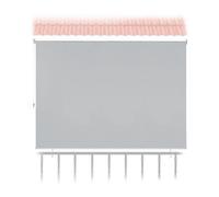 Relaxdays Store Vertical, 140 x 180 cm, extérieur pour Balcon, terrasse & Jardin, résiste aux intempéries, Gris