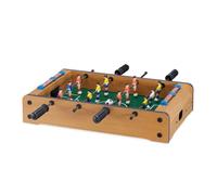 Relaxdays Baby-foot mini babyfoot de table enfants adulte jeu de table soccer de voyage HxlxP: 11 x 51 x 50cm, vert brun