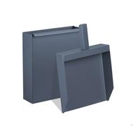 Relaxdays Bac à cendres avec pelle – acier, pour cheminée et four, 35,5×23×9 cm – anthracite