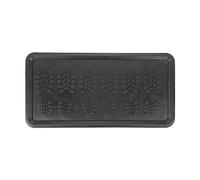 Relaxdays Bac à Chaussures, Caoutchouc, pour Souliers mouillés, Bord élevé, LxP: 80 x 40 cm, antidérapant, Tapis, Noir