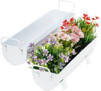 relaxdays Bac à fleurs Gouttière, set de 2 pièces