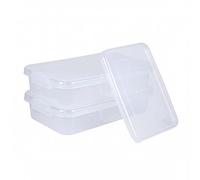 Relaxdays Bac à Sable avec Couvercle, Plastique, intérieur/extérieur, Transparent, 8x38x25 cm