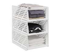Relaxdays Lot de 3 bacs de rangement