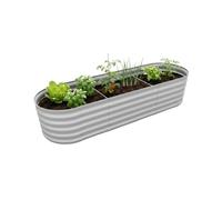 Relaxdays Bac potager demi-rond en métal