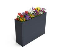 Relaxdays Bac Potager surélevé en Acier thermolaqué, pour Fleurs, Plantes et légumes, 77x100x30 cm, Gris