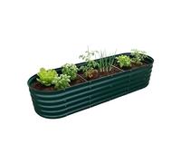 Relaxdays Bac surélevé Demi-Circulaire en métal galvanisé pour Fleurs, Plantes et légumes, 45 x 240 x 60 cm, Vert