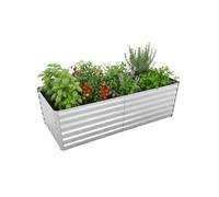 Relaxdays Bac surélevé en métal 57x180x90 cm