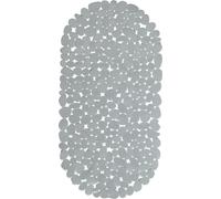 Relaxdays Tapis fond de baignoire optique pierre antidérapant avec ventouses pour salle de bain lxP: 66,5 x 34,5 cm, gris