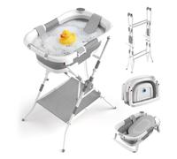 Relaxdays Baignoire pliable bébé avec support