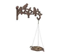 Relaxdays Bain d’Oiseaux, Conception en Fonte de Fer, Marron