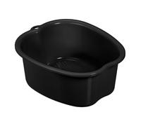 Relaxdays Bain de Pieds, bassine en Plastique, Lavage Pieds, Effet Massage, HxLxP : 15 x 33 x 38 cm, Noir