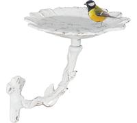 relaxdays Bain d'oiseaux Fleur Fonte