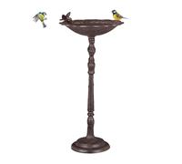 Relaxdays Bain d'oiseaux XXL en fonte de fer