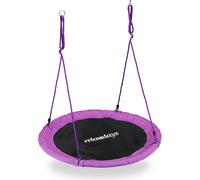 Relaxdays Balançoire nid d'oiseau Mixte Adulte, Violet (Lilas), H x D: 5 x 110 cm
