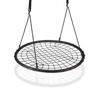 Relaxdays Balançoire nid d'oiseau maille filet 120 cm à suspendre ajustable enfant adulte jardin extérieur 150 kg, noir