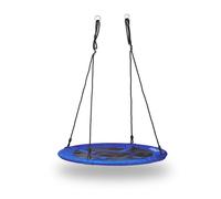 Relaxdays Balançoire Nid D'oiseau Rond Pour Le Jardin Avec Assise Bleu Multicolore