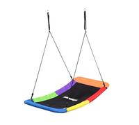 Relaxdays Balançoire-nid incurvée pour Enfants et Adultes, 150 kg, 150 x 80 cm, Multicolore