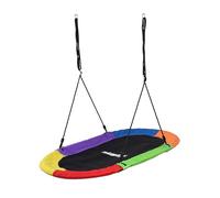 Relaxdays balançoire nid Ovale, Enfants & Adultes, 300 kg, XXL, L x P : 150 x 80 cm, Multicolore