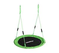 Relaxdays balançoire-nid Ronde Enfants, rembourrées, réglable, extérieur, Ø120 cm, Jusqu’à 100 kg, Verte