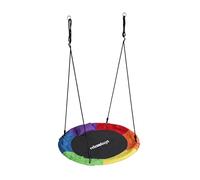 Relaxdays Balançoire nid Ronde pour Enfants, réglable, extérieur, Ø 100 cm, jusqu'à 100 kg, Multicolore