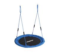 Relaxdays Balançoire nid Ronde pour Enfants, réglable, extérieur, Ø120 cm, 100 kg, Bleue