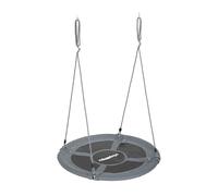 Relaxdays balançoire nid Ronde Suspendue XL, 300 kg, réglable, extérieur, Ø 100 cm, Gris