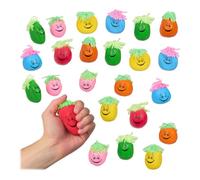 Relaxdays Balle Antistress, en lot Pratique de 24, Cheveux Originaux, pour Les Petits et Les Grands, colorée