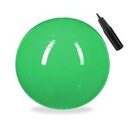 Relaxdays Balle de Gymnastique, Ballon de Fitness, Yoga & Pilates, Bureau, Pompe à air inclue, Ø 65 cm, Vert 1 élément